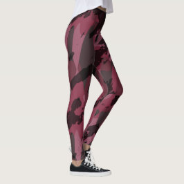 Donkere mauve camouflage abstract leggings