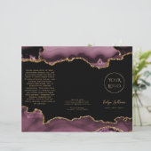 Donkere mauve en gouden agaat brochure (Staand voorkant)