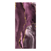 Donkere mauve en gouden agaat prijslijst reclamekaart (Achterkant)