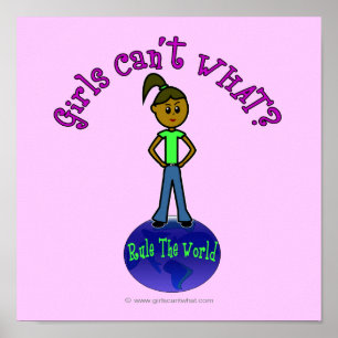 Donkere meisjes bepalen de wereld poster