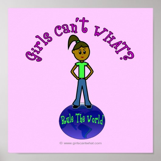 Donkere meisjes bepalen de wereld poster (Voorkant)