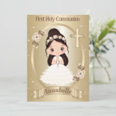 Donkere meisjes eerste Heilige Communauteit Kaart (Staand voorkant)