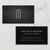 Donkere metalen achtergrond visitekaartje (Voorkant / Achterkant)