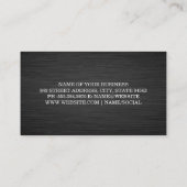 Donkere metalen achtergrond visitekaartje (Achterkant)