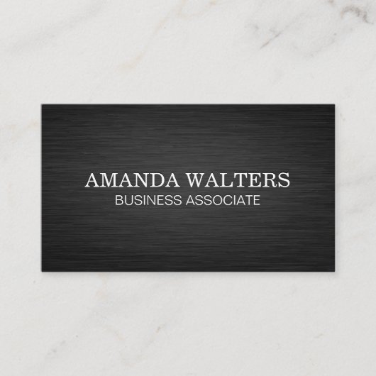 Donkere metalen achtergrond visitekaartje (Voorkant)