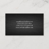 Donkere metalen achtergrond visitekaartje (Achterkant)