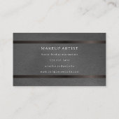 Donkere metalen leder visitekaartje (Achterkant)