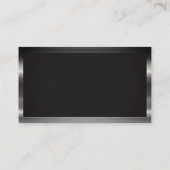 Donkere metalen Lijst | Zwarte textuur | Monogram Visitekaartje (Achterkant)