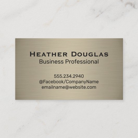 Donkere metalen textuur achtergrond visitekaartje (Voorkant)