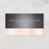 Donkere metalen textuur | Glans Visitekaartje (Achterkant)