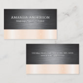 Donkere metalen textuur | Glans Visitekaartje (Voorkant / Achterkant)