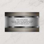 Donkere Metallic Visitekaartje (Achterkant)