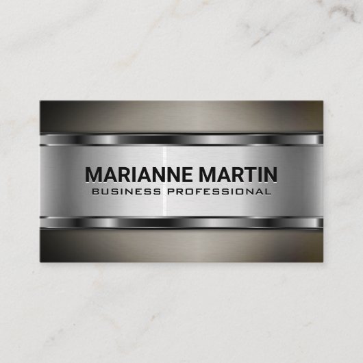 Donkere Metallic Visitekaartje (Voorkant)