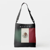 Donkere  Mexicaanse vlag, aangepaste crossbody bag Tas (Achterkant)