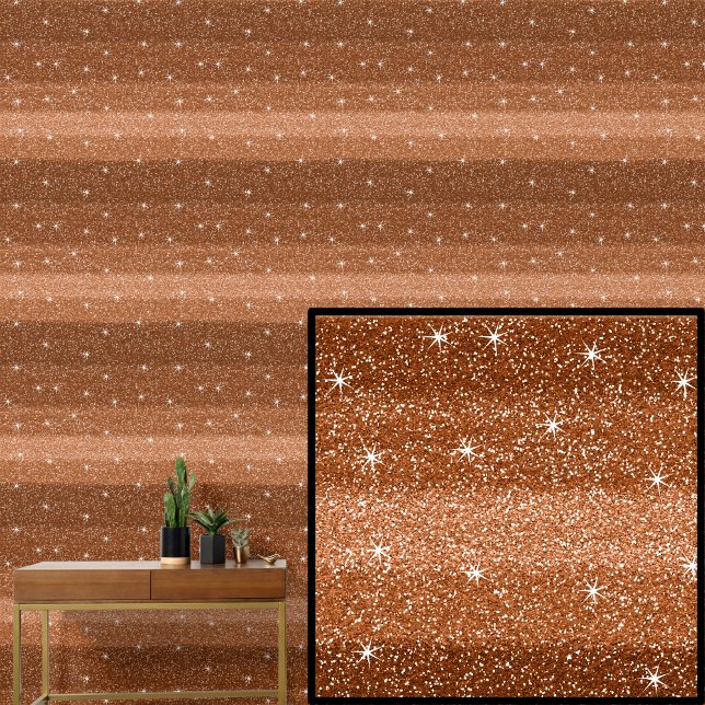 Donkere Mid Lichtbruine Strepen met Sparkle Stars Behang (Creator heeft geüpload)