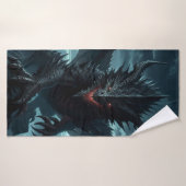 Donkere, middeleeuwse draak badhanddoek (Badhanddoek)