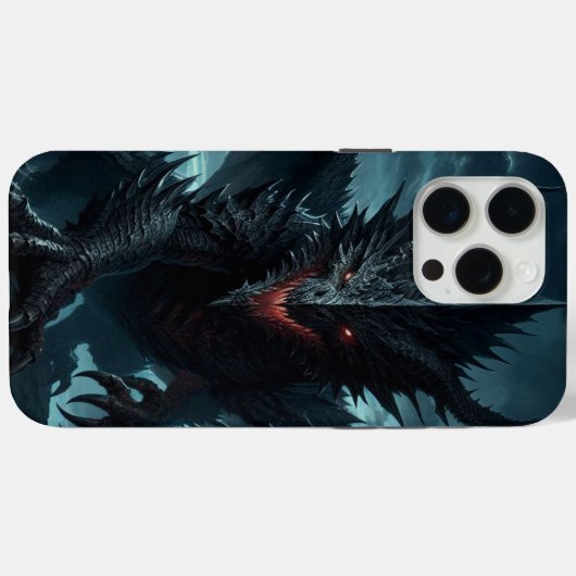 Donkere, middeleeuwse draak Case-Mate iPhone case (Achterkant (horizontaal))