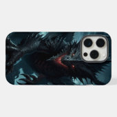 Donkere, middeleeuwse draak iPhone hoesje (Achterkant horizontaal)