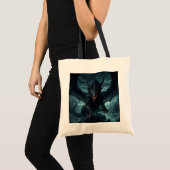 Donkere, middeleeuwse draak tote bag (Voorkant (product))