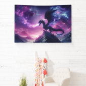 Donkere, middeleeuwse eterische draak spandoek (Insitu)