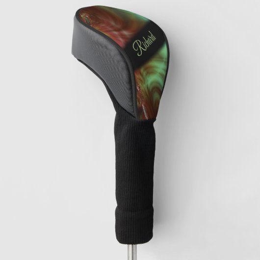 Donkere middelnaam golfheadcover (Schuin)