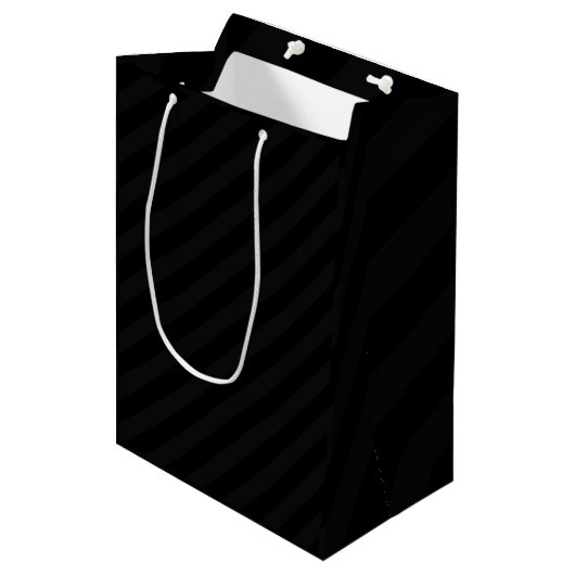 Donkere Middennacht Streep Medium Cadeauzakje (Voorkant Gekanteld)