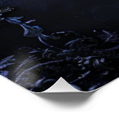 Donkere Midnight Gothic Elegance Zitplaatskaart Perfect Poster (Hoek)