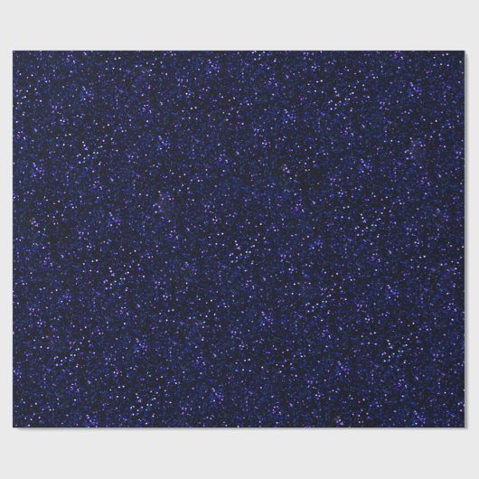 Donkere Midnight Indigo Blue Glitter Cadeaupapier (Vlak)