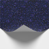 Donkere Midnight Indigo Blue Glitter Cadeaupapier (Hoek)