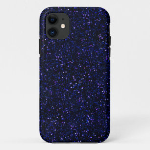 Donkere Midnight Indigo Blue Glitter Case-Mate iPhone Case