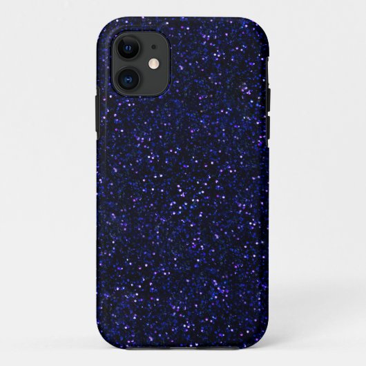 Donkere Midnight Indigo Blue Glitter Case-Mate iPhone Case (Achterkant)
