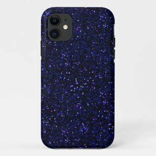 Donkere Midnight Indigo Blue Glitter Case-Mate iPhone Case