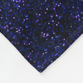 Donkere Midnight Indigo Blue Glitter Fleece Deken (Hoek)