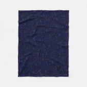 Donkere Midnight Indigo Blue Glitter Fleece Deken (Voorkant)