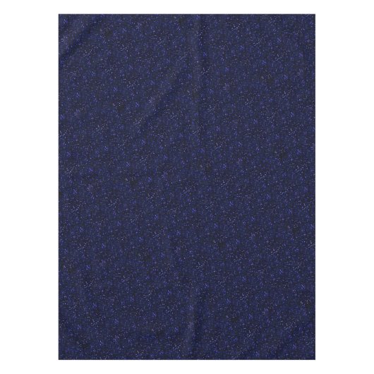 Donkere Midnight Indigo Blue Glitter Tafelkleed (Voorkant)