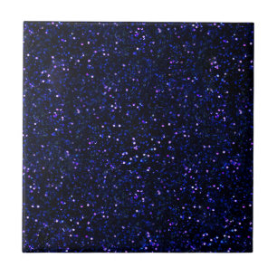 Donkere Midnight Indigo Blue Glitter Tegeltje