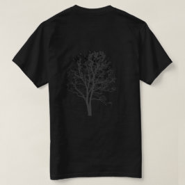 Donkere Minimalistische Boom T-Shirt voor Mannen