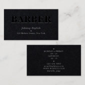Donkere minimalistische elegantie zwart visitekaartje (Voorkant / Achterkant)