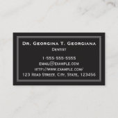 Donkere, minimalistische, professionele Visitekaar Afsprakenkaartje (Voorkant)