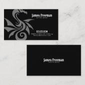 Donkere moderne gothische tribale Tattoo kunstenaa Visitekaartje (Voorkant / Achterkant)