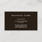 Donkere, moderne grafische, transparante Glass Pro Visitekaartje (Achterkant)