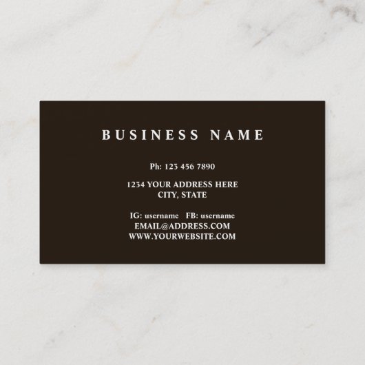 Donkere, moderne grafische, transparante Glass Pro Visitekaartje (Achterkant)