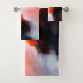 Donkere moderne Waterverf Abstract Bad Handdoek (Insitu)