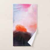 Donkere moderne Waterverf Abstract Bad Handdoek (Handdoek)