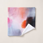 Donkere moderne Waterverf Abstract Bad Handdoek (Wasdoekje)