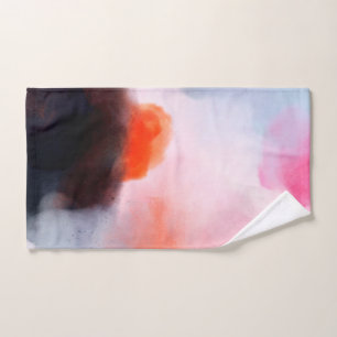 Donkere moderne Waterverf Abstract Bad Handdoek