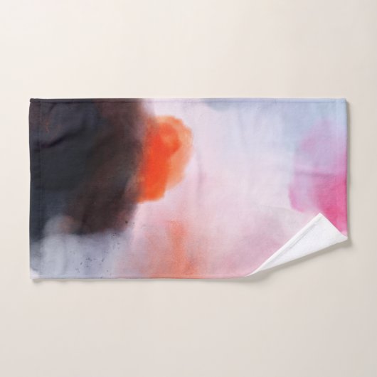 Donkere moderne Waterverf Abstract Bad Handdoek (Handdoek)