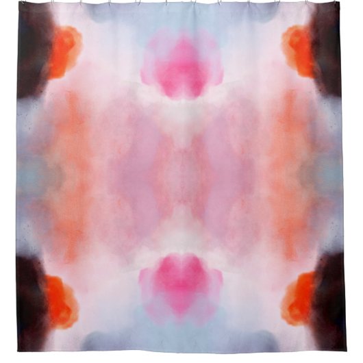 Donkere moderne Waterverf Abstract Douchegordijn (Voorkant)