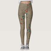 Donkere modus Fox Cartoon Leggings (Voorkant)
