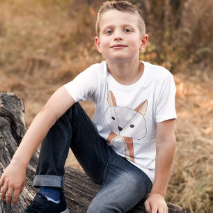 Donkere modus Fox Cartoon T-shirt